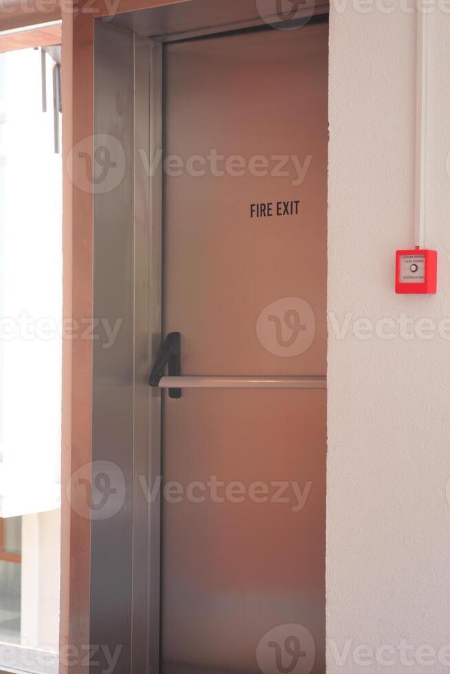 emergency exit door inside of a building photo