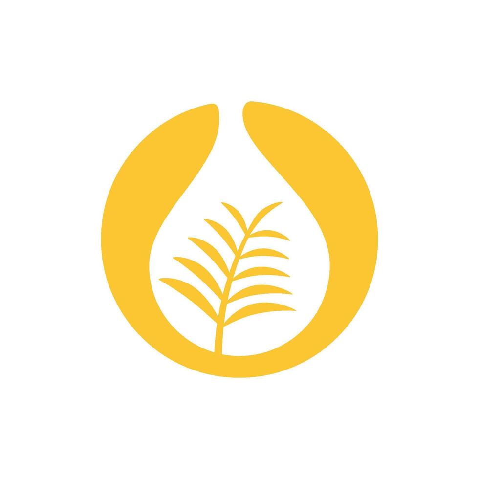 Tree Palm oil illustration design template vector