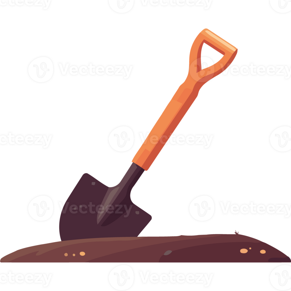Shovel icon with dirt and shovel png