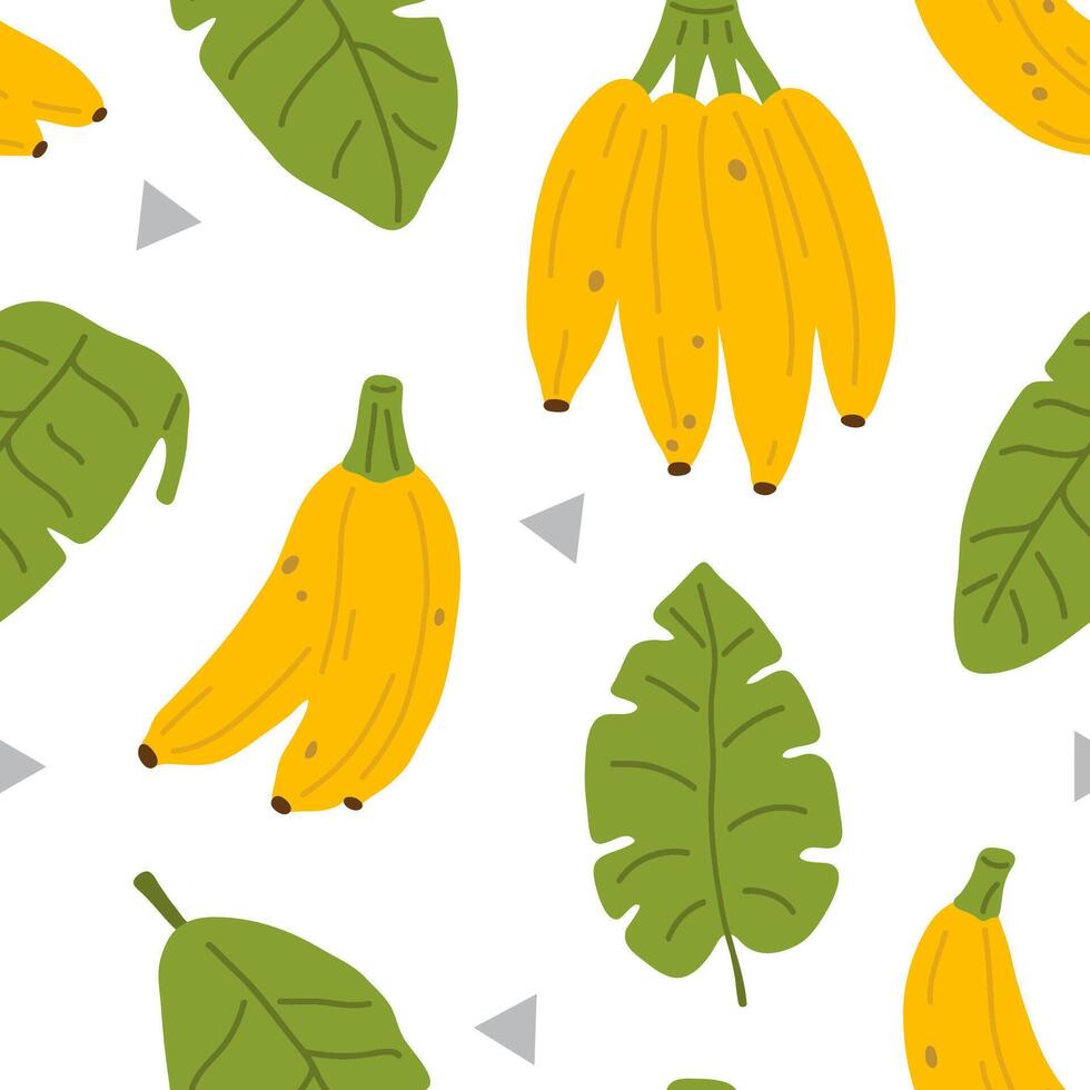 seamless background pattern with bananas vector