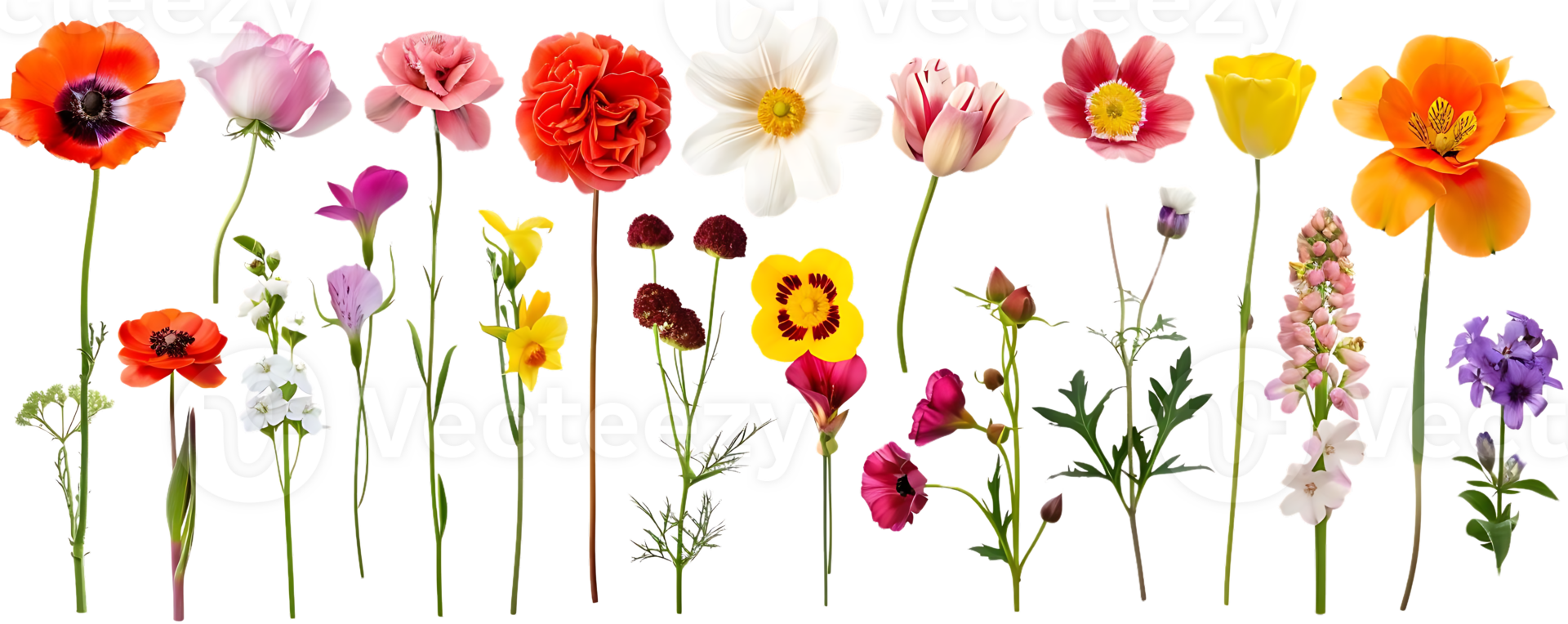 Blooming Flowers with a Transparent Background png