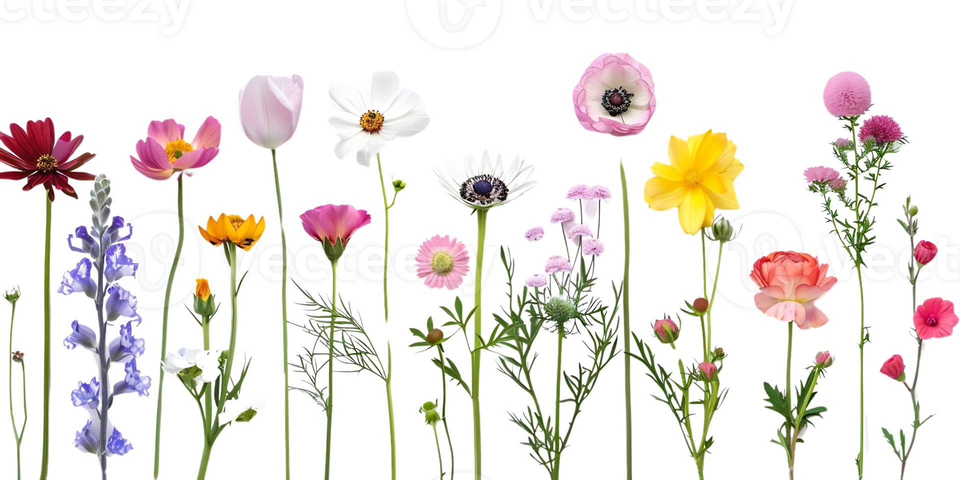 Vibrant Blooms with a Transparent Background png