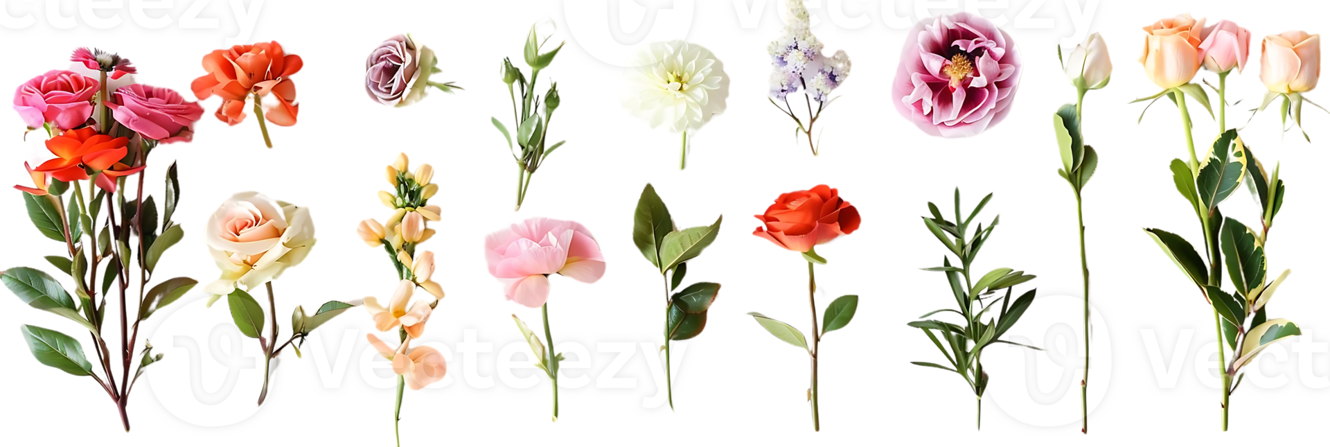 Blooming Flowers with a Transparent Background png