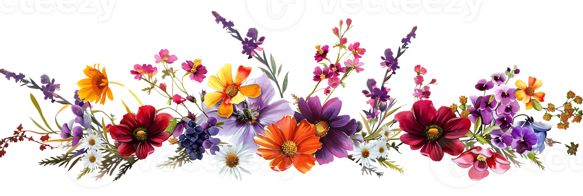 Colorful Flowers Blooming with a Transparent Background 49106570 PNG