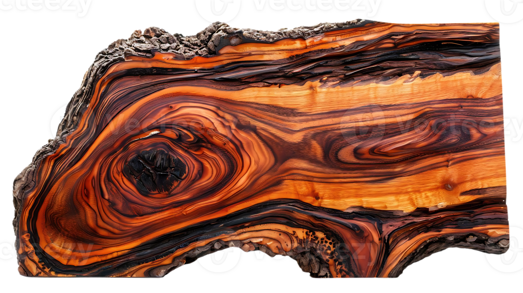 complexe bois grain motifs dans une tranche de arbre tronc avec une transparent Contexte png