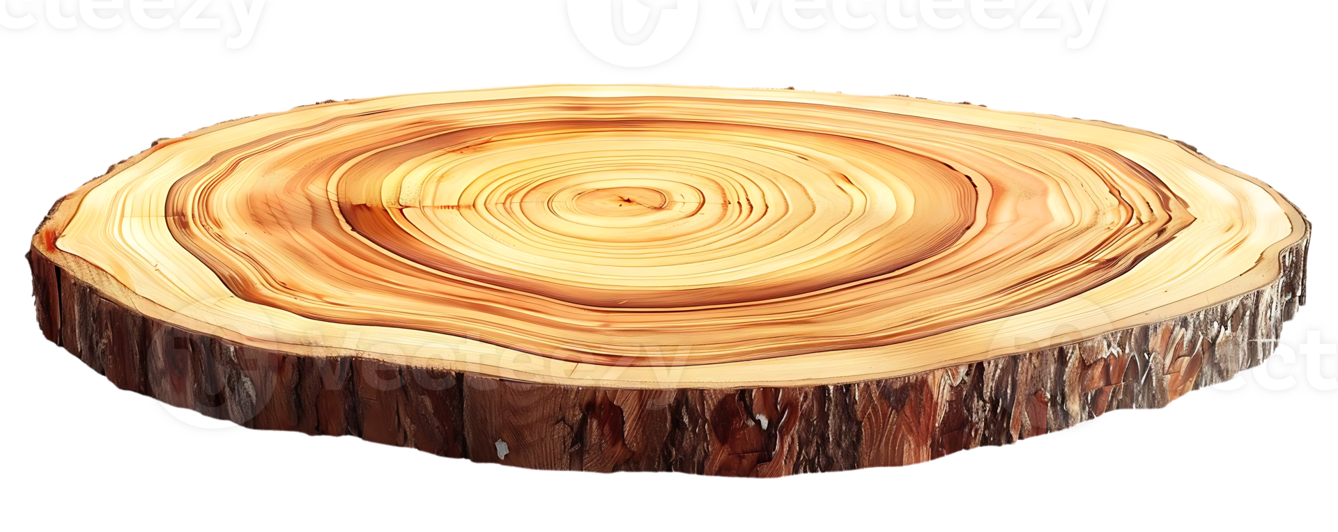 Natural Wood Slice with Transparent Background, Rustic Wooden Texture for Decorative Projects png
