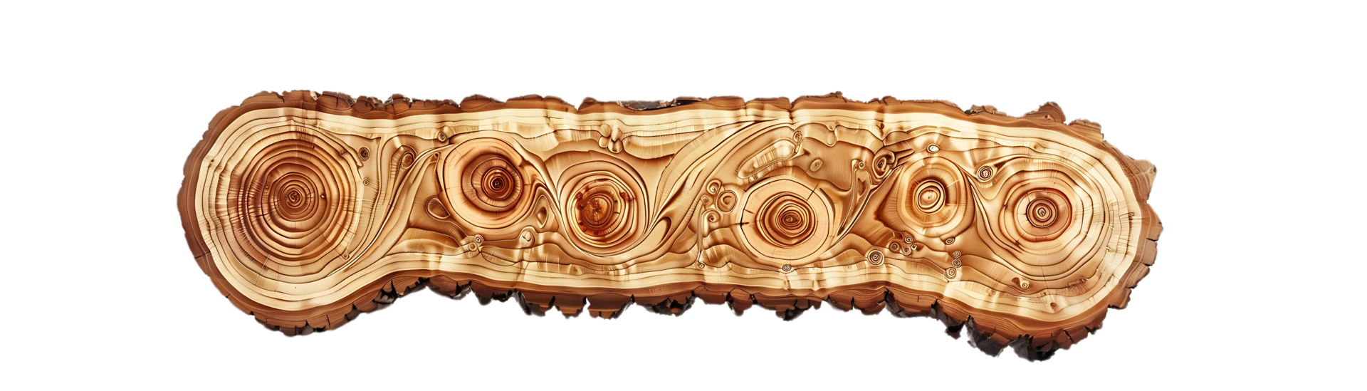 Intricate Patterns Revealed in a CrossSection of Wood with a