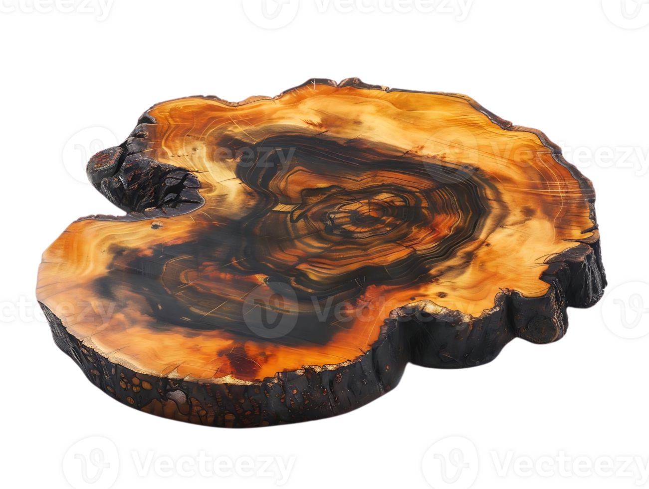 Stunning Natural Wood Slab with a Transparent Background for Unique and Rustic Crafts png