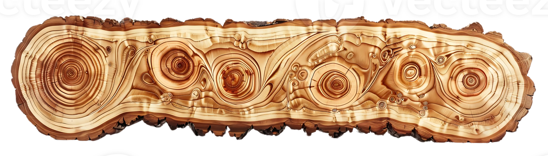 Intricate Wooden Rings with a Transparent Background Showcasing the Beauty of Nature's Patterns png