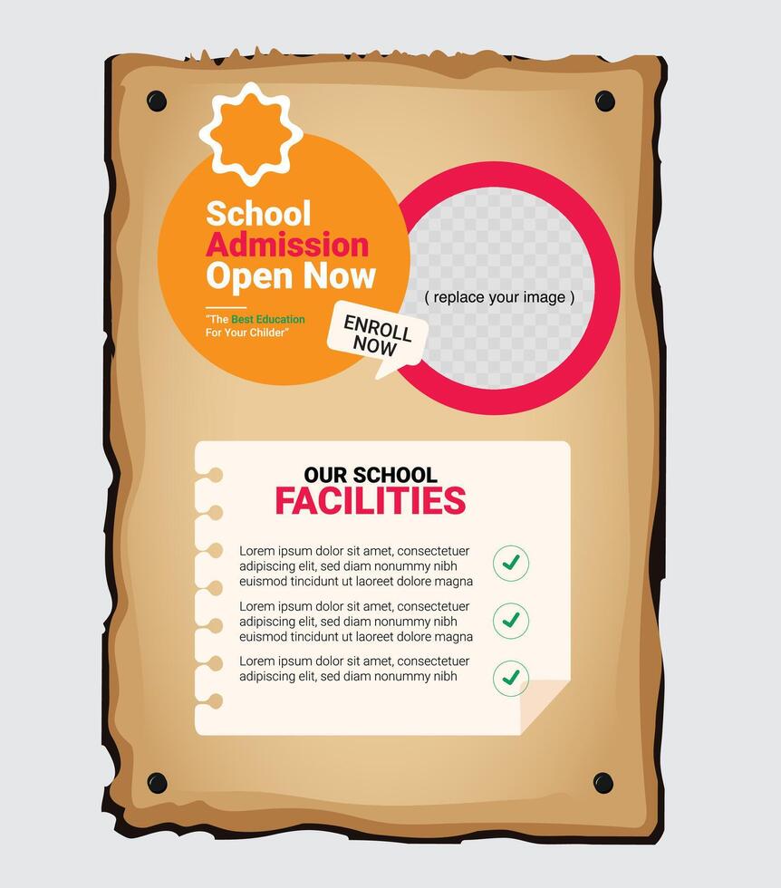 Back to school Poster Design template vector