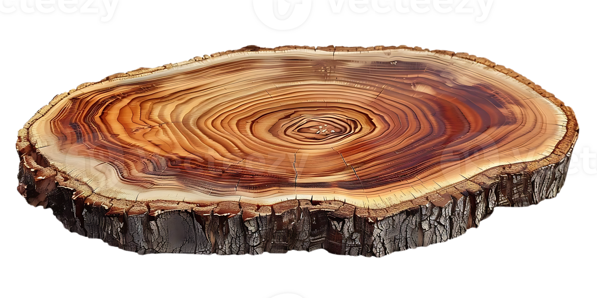 Natural Wood Slab with Stunning Grain Patterns, Perfect for DIY Projects or Home Decor, Featuring a Transparent Background png