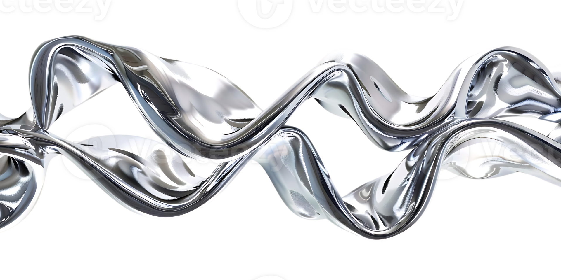 Abstract Silver Wavy Lines with a Transparent Background png
