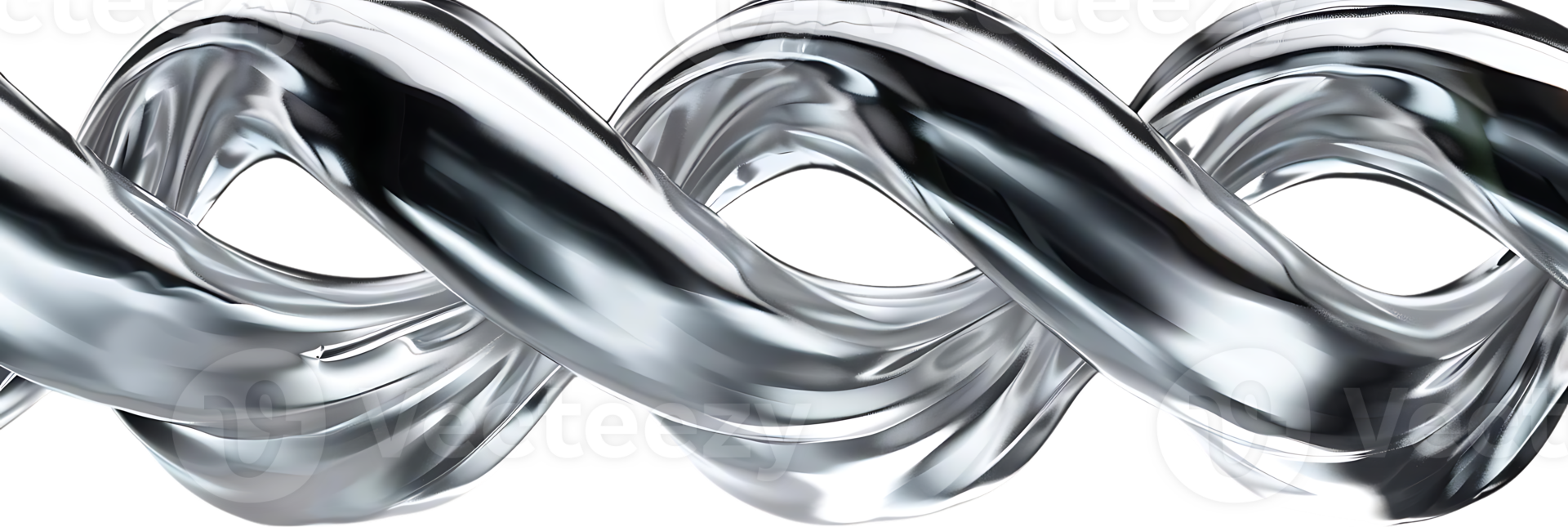 Silver Liquid Swirling and Intertwining with a Transparent Background png