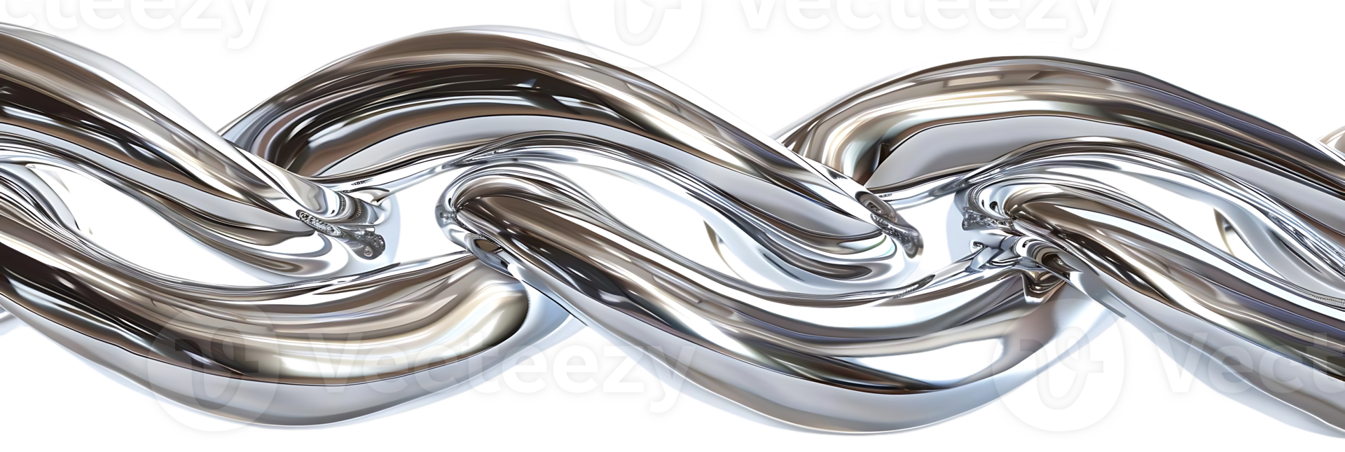 Abstract Silver Waves Flowing on a Transparent Background, Abstract Shiny Liquid Metal Swirls, Silver Metallic Abstract Background png