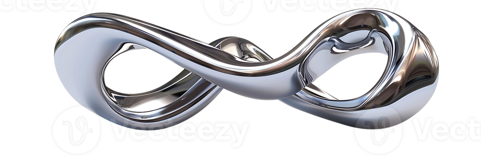 Shiny Chrome Abstract Form with a Transparent Background,  A Visually Stunning Piece png
