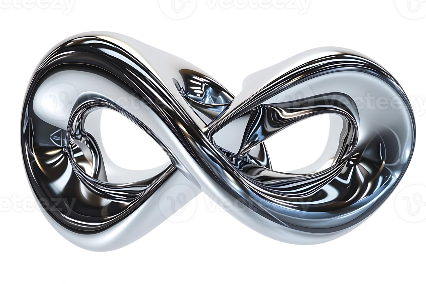 Metallic Infinity Symbol with Transparent Background - 3D Render, Chrome, Silver, Shiny, Abstract, Loop, Endless, Symbol of Eternity, Digital Art, Abstract Design, Geometric Shapes, Minimalism, Modern, Futuristic, Illustration, Graphic Design, Texture, Re png