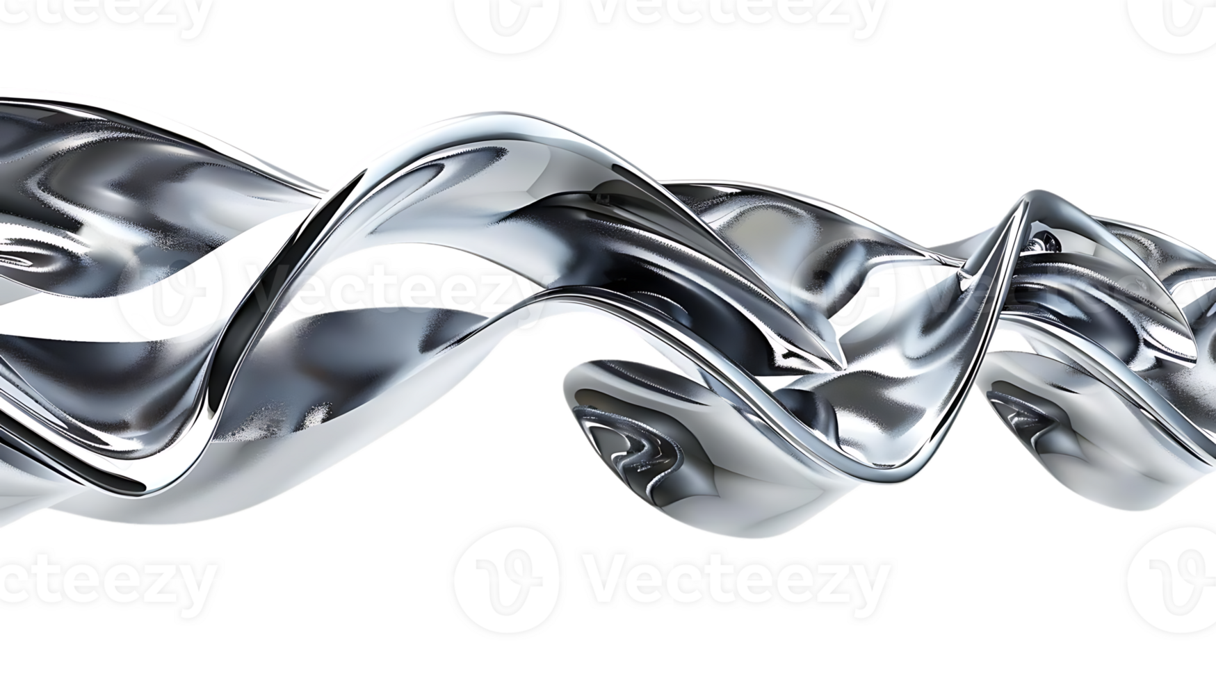 Abstract Silver Wave Abstract Art with a Transparent Background png