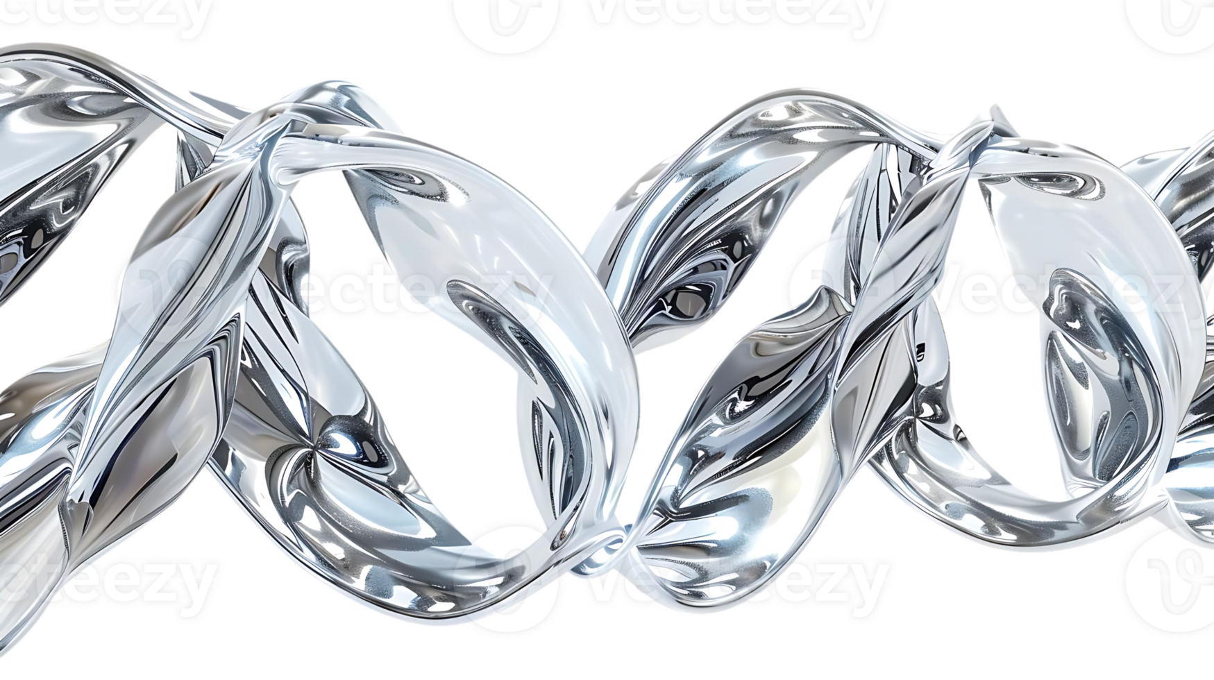 Silver Liquid Abstract Forms With Transparent Background png