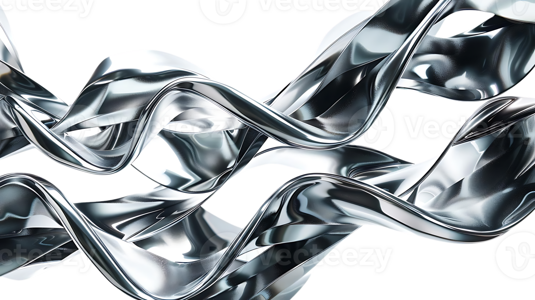 Metallic Waves Intertwine and Flow, Creating a Dynamic Abstract Background png