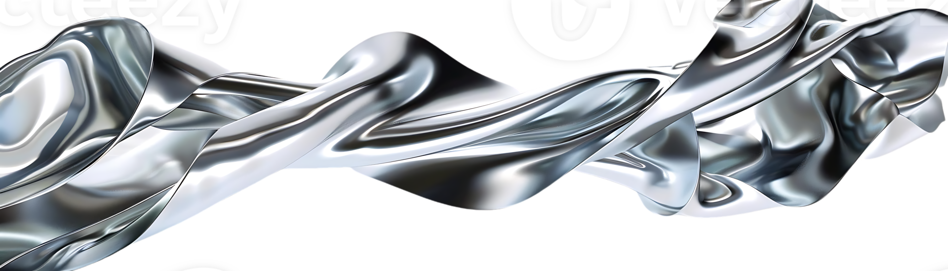 Silver Fabric Flows Gracefully on a Transparent Background, a Visual Feast for the Eyes png