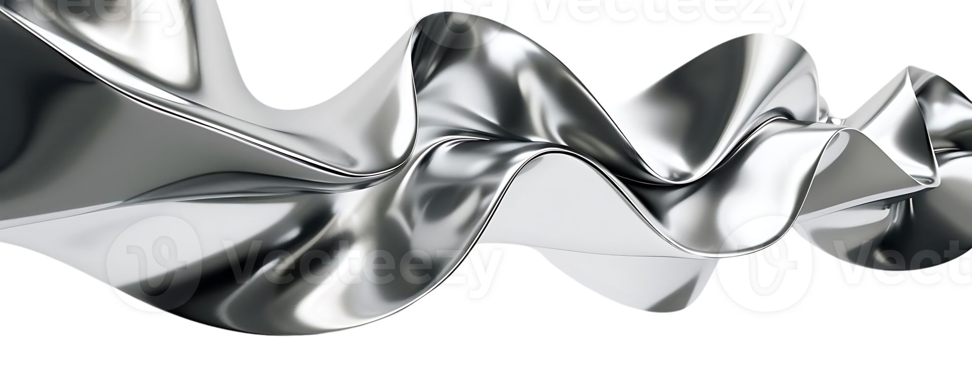 Metallic Waves Dance with a Transparent Background, A Shiny Abstract Form png