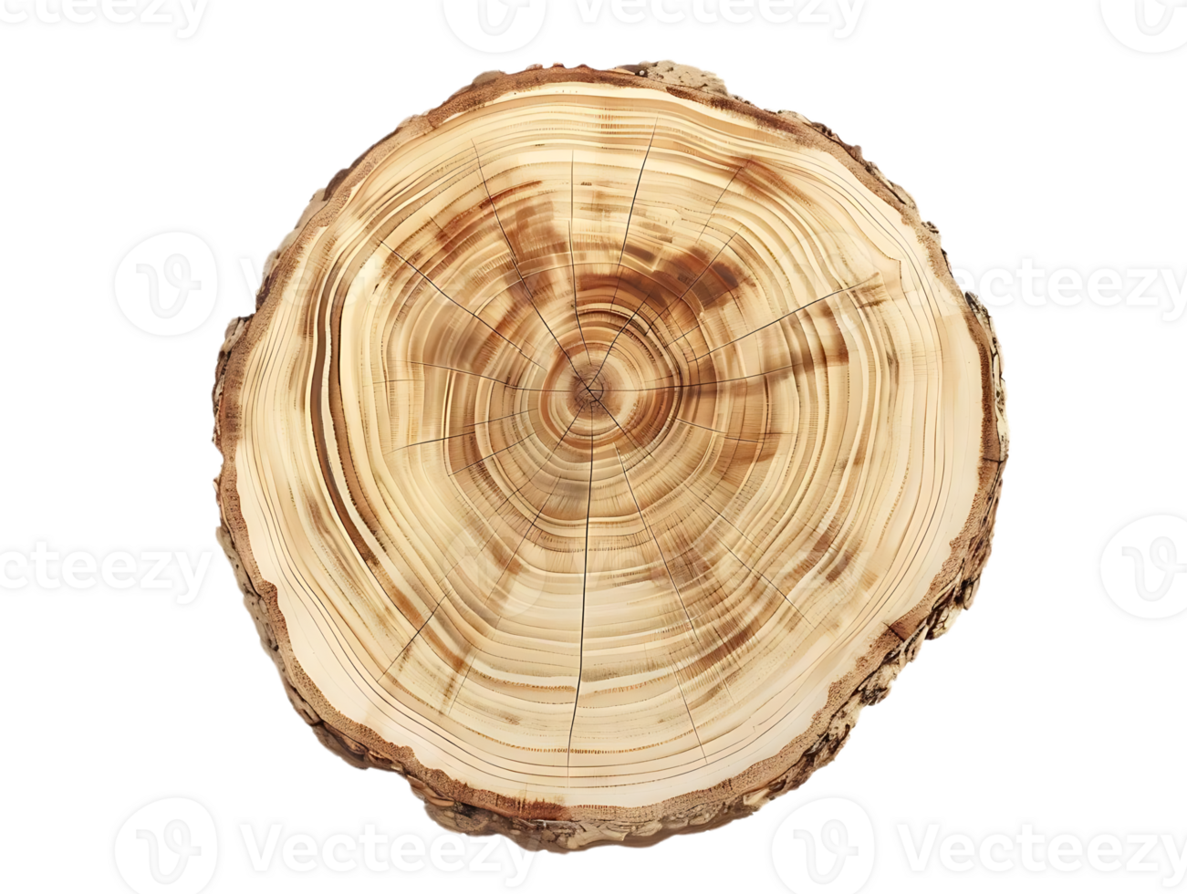 The Detailed Texture of a Tree Cross Section with a Transparent Background png