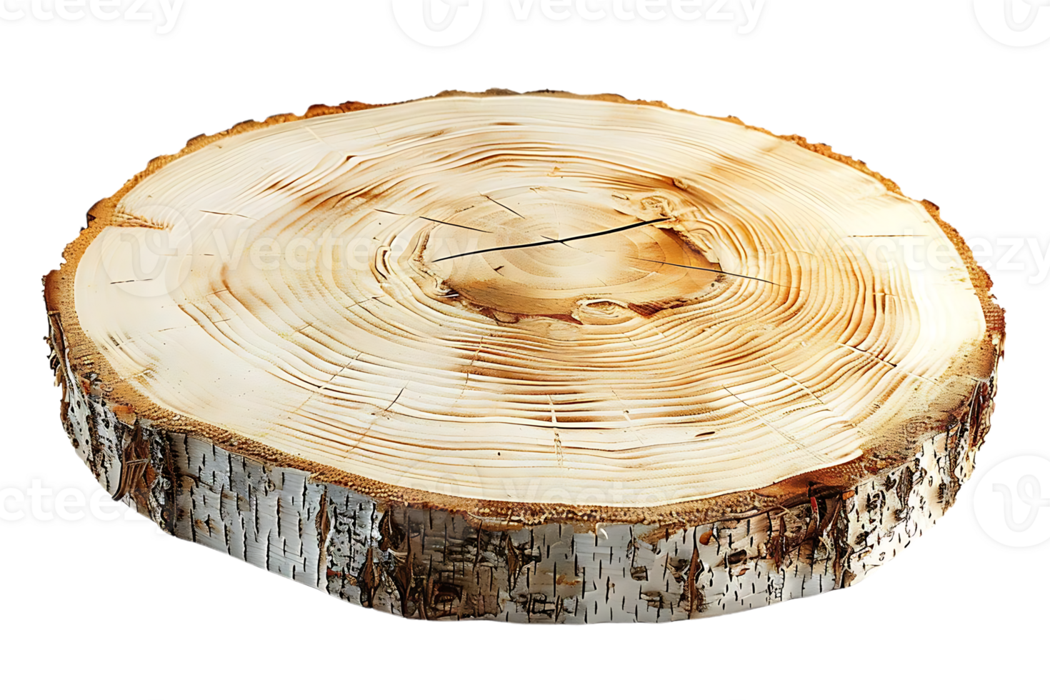 Natural Wood Slice with Transparent Background, Perfect for Rustic Crafts and DIY Projects png