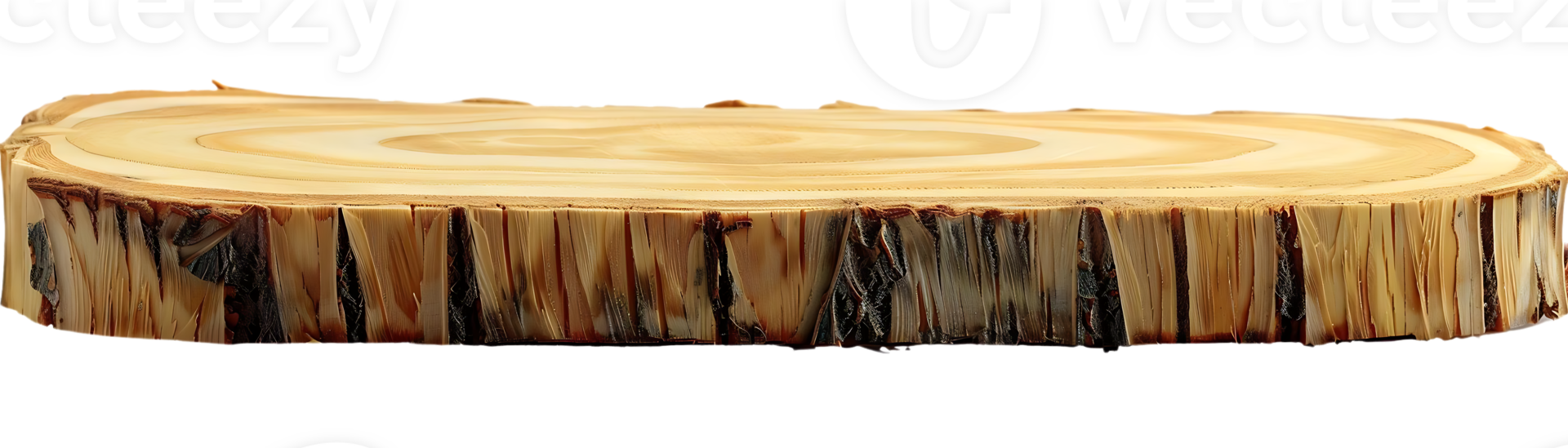 Wooden Slice with a Transparent Background, Ideal for Mockups and Product Displays png