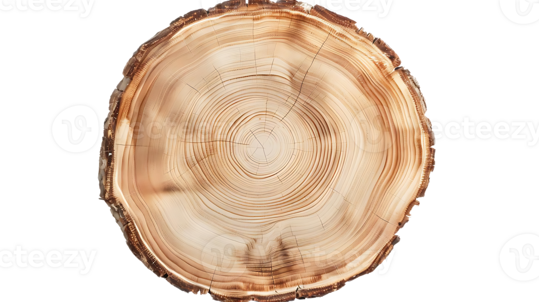 Tree Rings with a Transparent Background, Natural Wood Texture, Isolated Wooden Slice, Detailed Pattern, Circular Grain, Cross Section, Organic Material, Forest Element, Rustic Background, Nature Design, Decorative Element, Wooden Ornament, Tree Trunk, Tr png