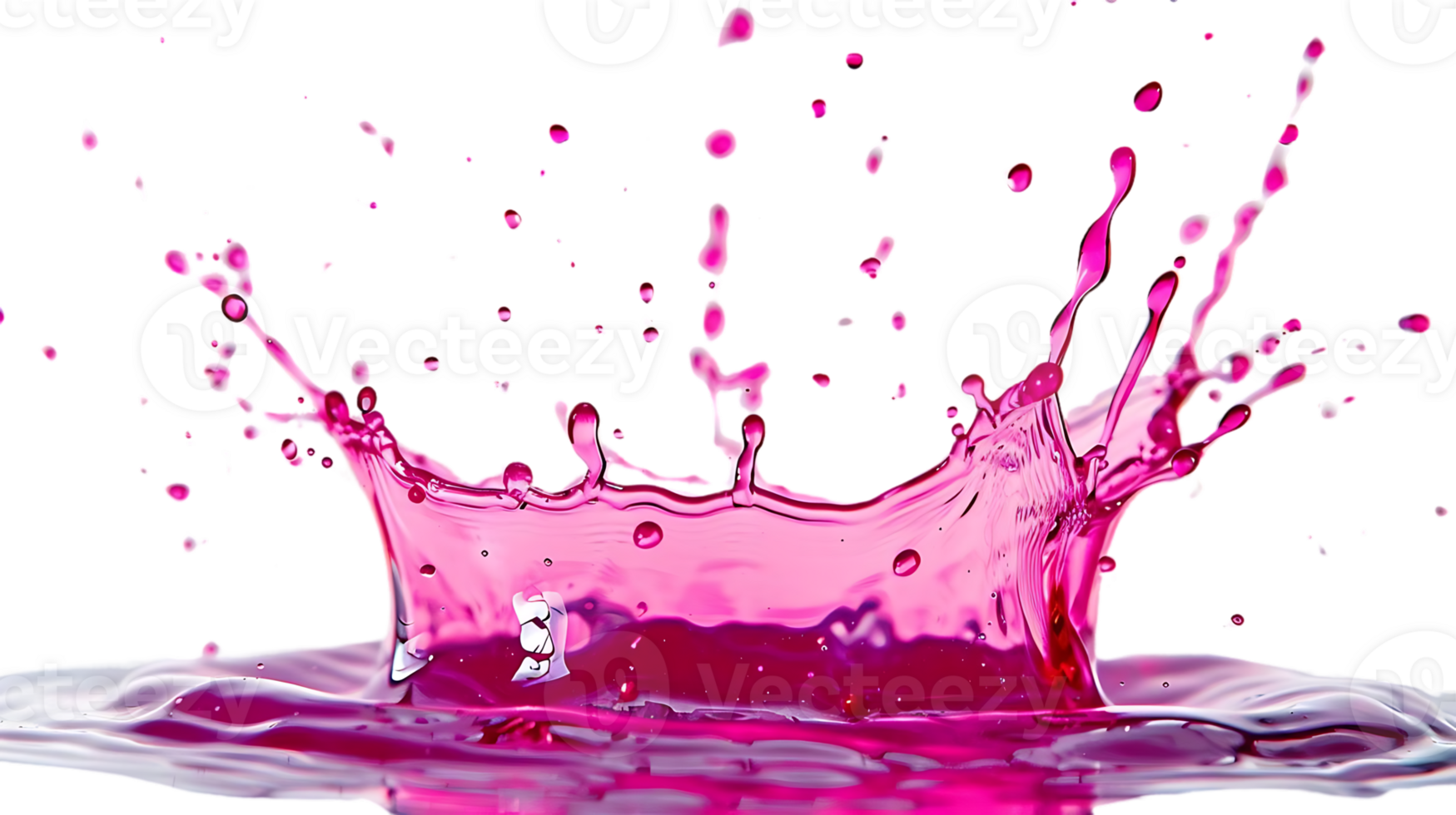 Pink Liquid Splashing Against a Transparent Background png
