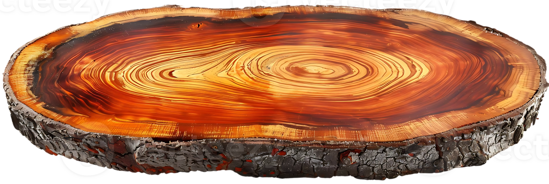 Stunning Wooden Slice with a Transparent Background, Perfect for Crafts and Projects png