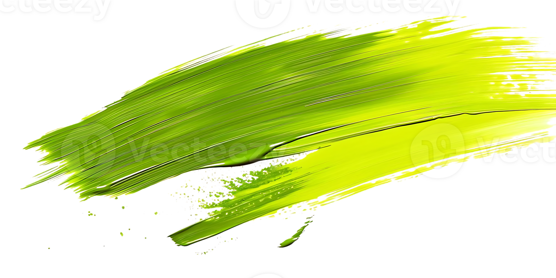 Green Paint Swatch with Transparent Background for Design and Art Projects png