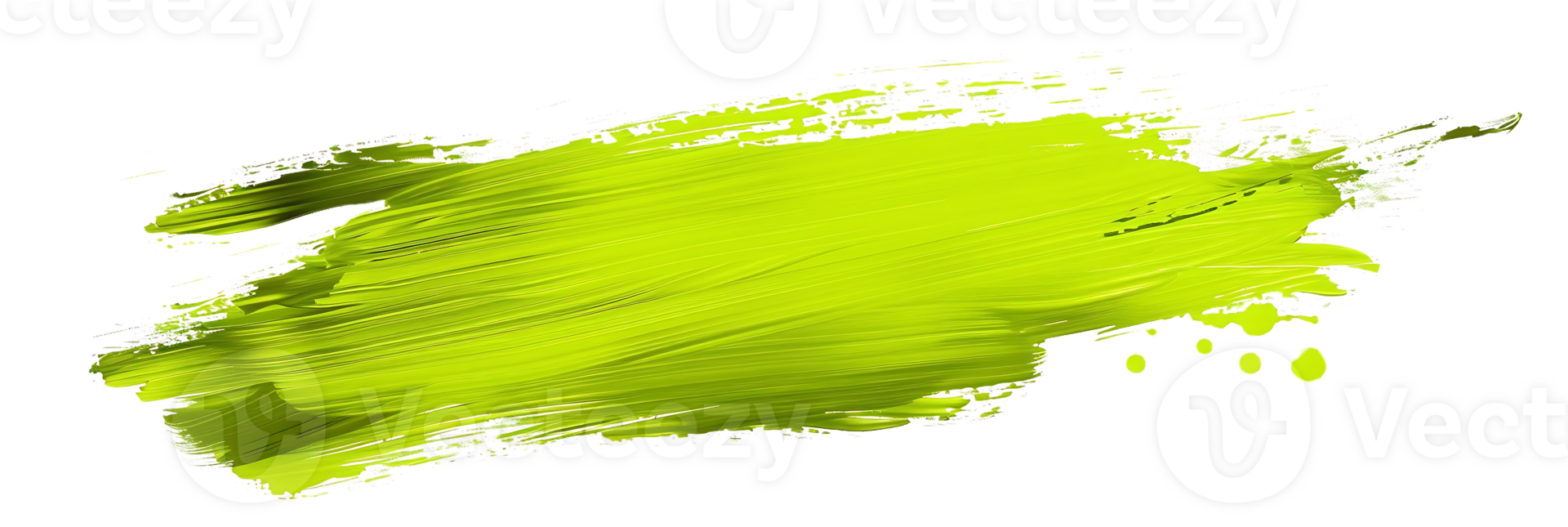 Abstract Green Paint Stroke with Transparent Background for Design Projects png