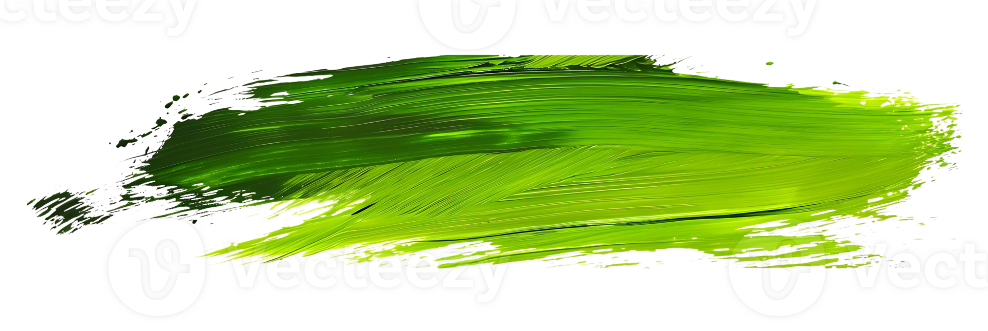 verde pintura acidente vascular encefálico com uma transparente fundo, uma vibrante e abstrato Projeto elemento png