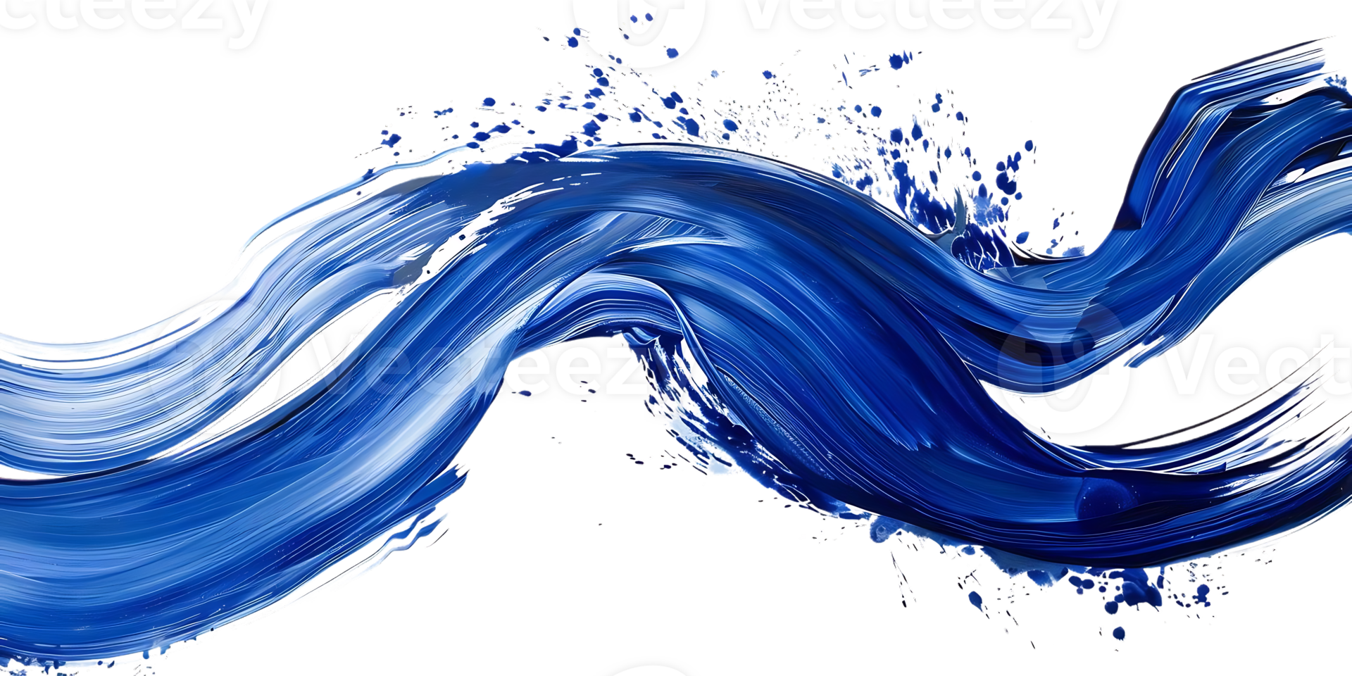 Abstract Blue Paint Swirl with Transparent Background, A Stunning Visual Art Piece for Your Design Projects png
