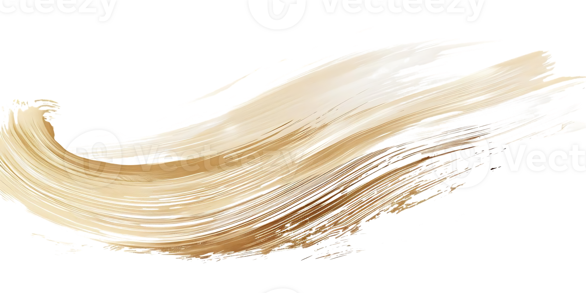 Abstract Brush Stroke with a Transparent Background, Modern Art for Your Design, Golden Hues, Decorative Element png