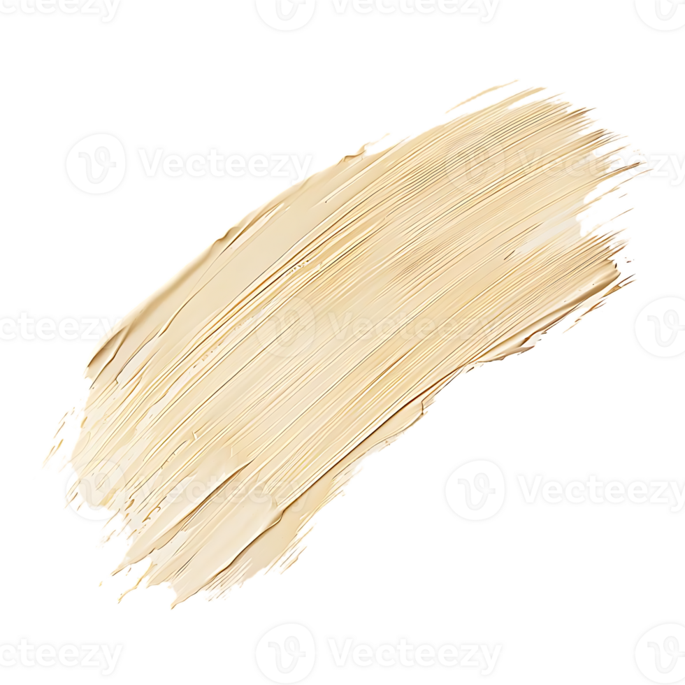 Beige Paint Stroke on Transparent Background,  Isolated on Black Background for Design Projects, Creative  Illustration with  Brushstrokes  and  Texture png