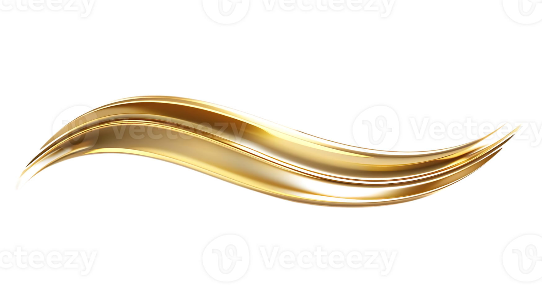 Golden Wave Abstract Background with Transparent Background png