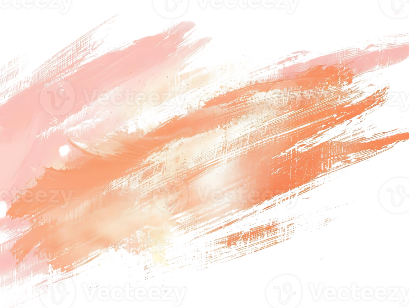 Abstract Peach and White Brushstrokes on a Transparent Background, Perfect for Design Projects and Digital Art. png