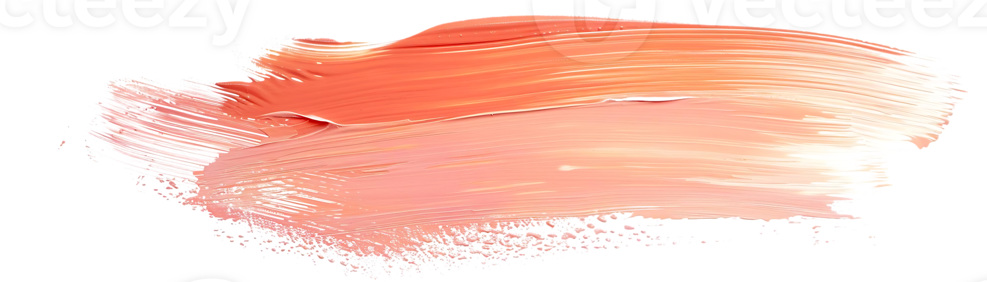 Abstract Peach Paint Stroke on a Transparent Background with Soft Hues and Texture png