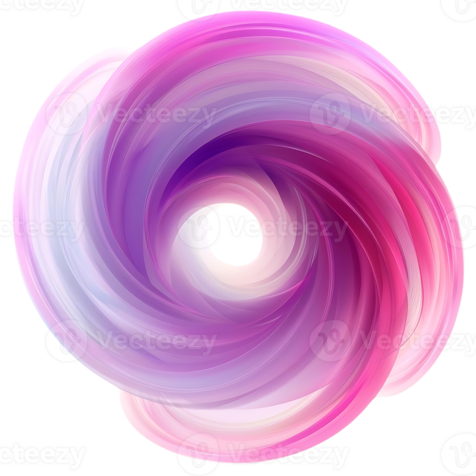 Abstract Purple and Pink Swirling Vortex with Transparent Background png