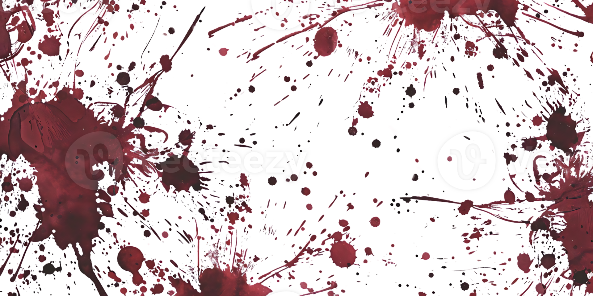 Red Ink Splashes on a Transparent Background, Perfect for Graphic Design and Digital Art Projects png