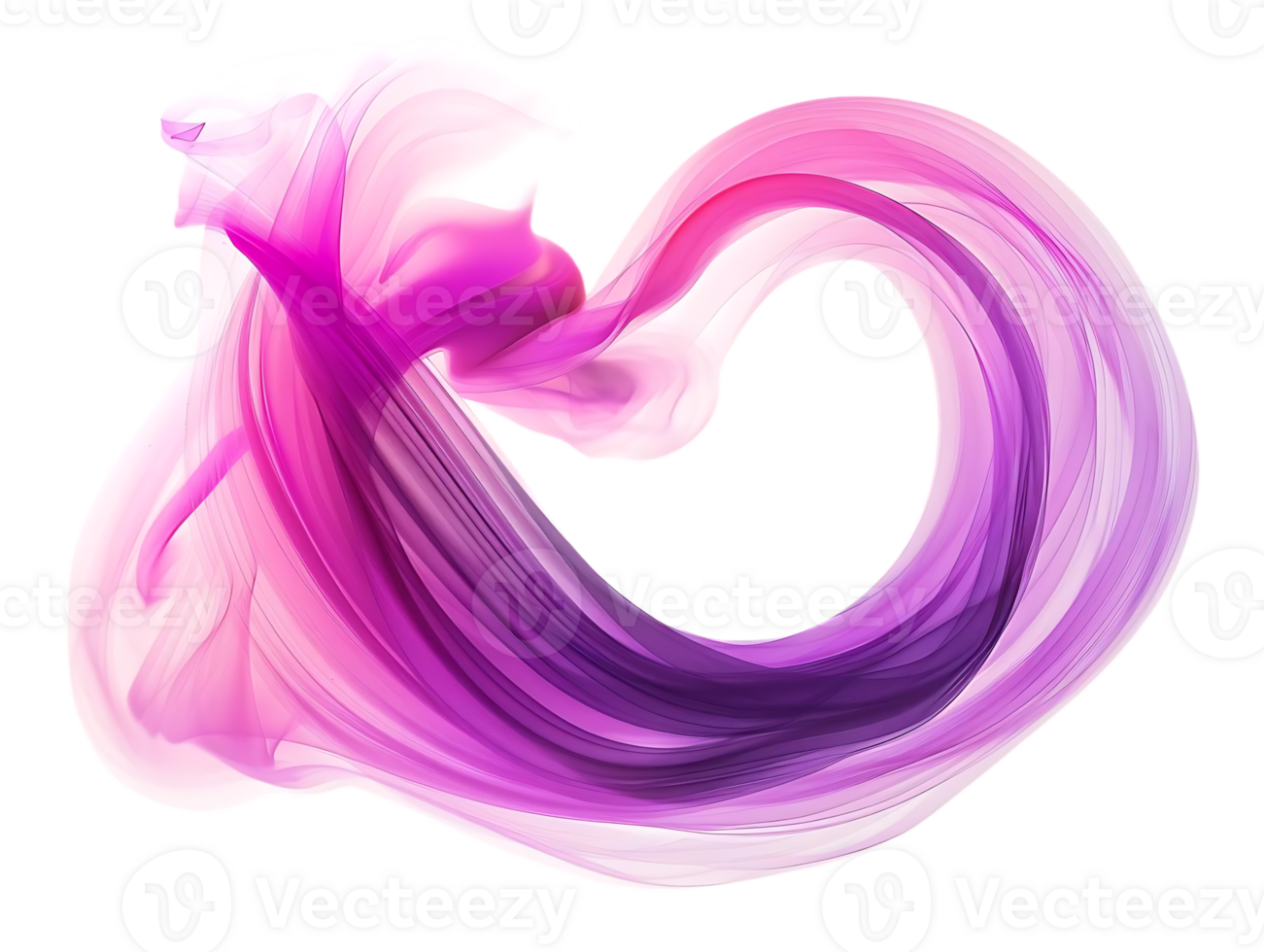 Abstract Swirling Purple and Pink Smoke with Transparent Background png