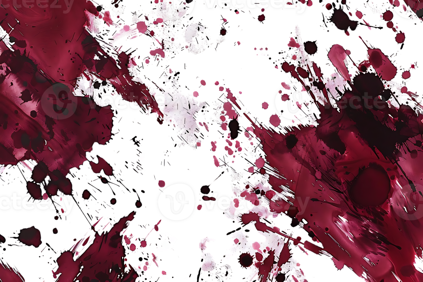 Abstract Red and White Paint Splashes on a Black Background with a Transparent Effect png