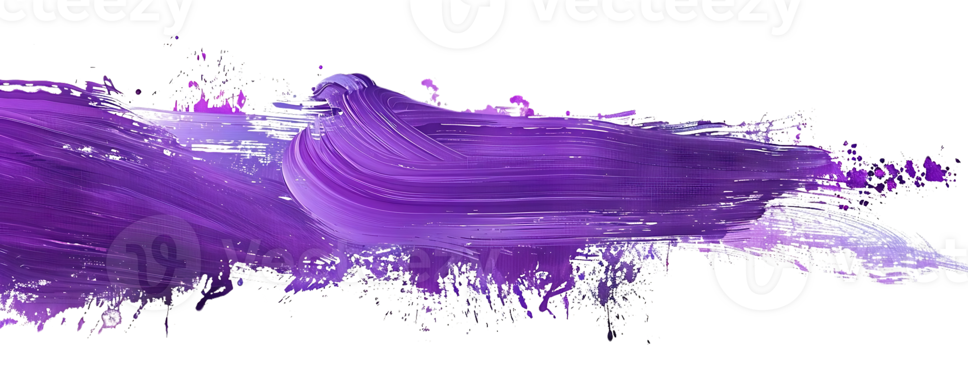Purple Paint Strokes,  Abstract, Swirls, and Drips with a Transparent Background for Design Projects. png