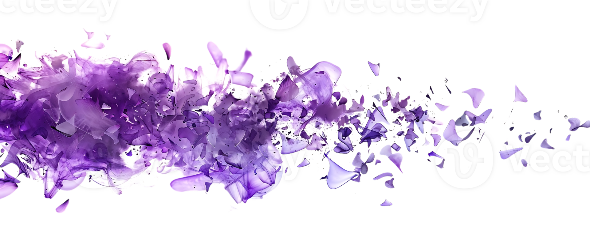 Purple Ink Exploding with a Transparent Background png