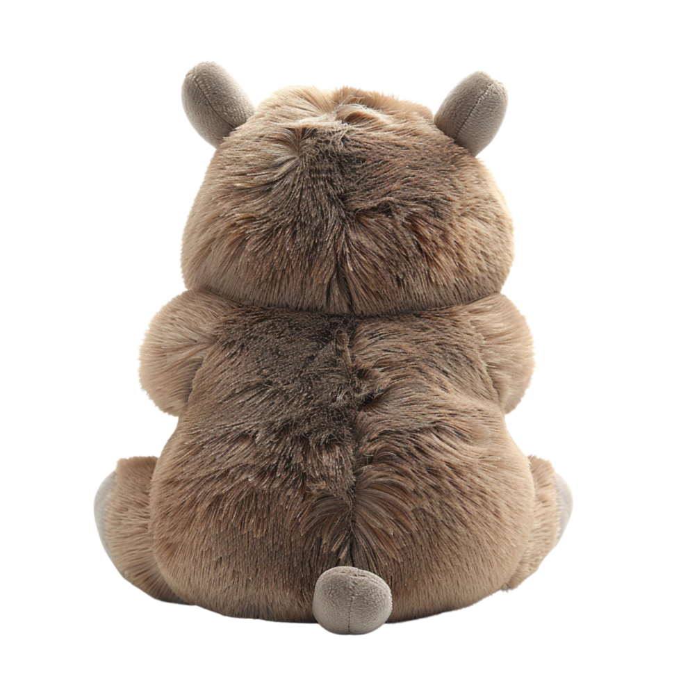 Wombat toy back view isolated on transparent background png