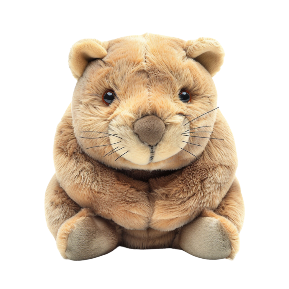 Wombat toy front view isolated on transparent background png