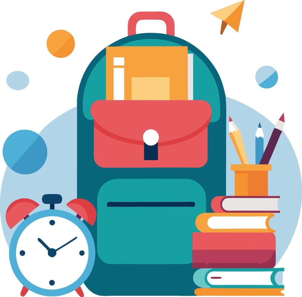 text back to school back to school bag design vector