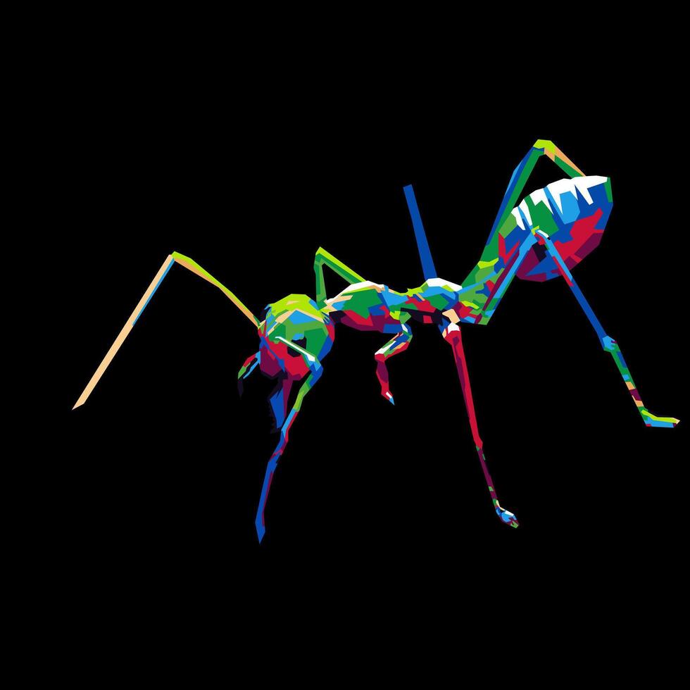 ant pop art colorful design vector